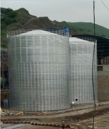 云浮粮食钢板仓的安装全过程不用热焊接